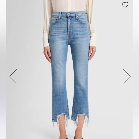 7 For All Mankind High Waist Slim Kick Jeans . - Picture 1 of 10